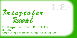 krisztofer rumpl business card